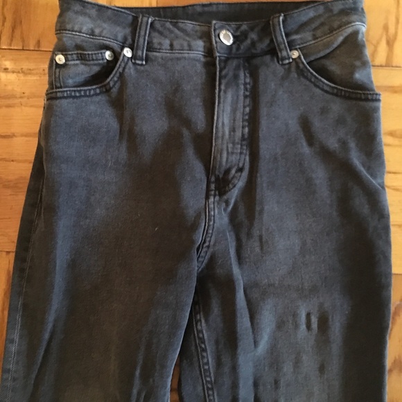CHEAP MONDAY high waist distressed black mom jeans - Picture 2 of 3